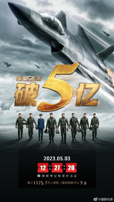长空之王实时票房破5亿
